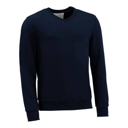 Pullover mit V-Ausschnitt_fairtrade_marineblau_DSE56I_front