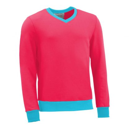 Pullover mit V-Ausschnitt_fairtrade_pink_XSY1LE_front