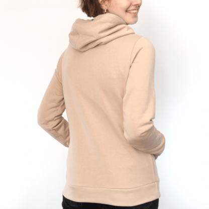 sand_oRV_01 beige hoodie hellbrauner hoodie pullover fair fashion bio baumwolle